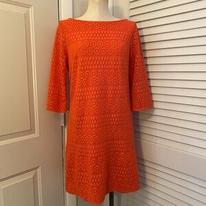 Jessica Howard Coral Lace Midi Dress- Size 12
